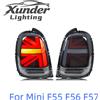 xunder Gruppo Luci Posteriori a LED per Mini Cooper F55 F56 F57 2014-2023 S con Indicatori di Direzione Sequenziali e Lampade Posteriori Stile Union Jack