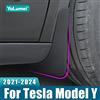 YaLumei Per Tesla Model Y 2021 2022 2023 2024 Paraspruzzi in ABS per Ruote Anteriori e Posteriori, Accessori per Parafanghi