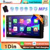 Podofo Autoradio 1Din MP5 con Carplay Wireless e Android Auto, Schermo LCD 7'', Bluetooth, Mirror Link, FM, EQ, SWC, USB