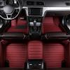 NONE Tappetini Auto in Pelle PU a Righe su Misura per Alfa Romeo MiTo 955 2008-2018, Alfa Romeo 147 2000-2010, Smart Fortwo W450 W451 W453 1998-2026, Set Completo 5 Pezzi Anteriori e Posteriori, Accessori