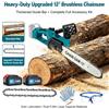 NONE Motosega Elettrica Senza Fili da 12 Pollici 400W, Compatibile con Makita 18V, Kit Completo con Doppia Batteria e Accessori di Sicurezza