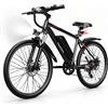 HEADEER BK1350 Bici Elettrica da Città 48V15Ah Batteria Rimovibile 80 Km di Autonomia Pneumatici ad Aria da 26'' E-Bike per Pendolari Urbani e Viaggi per Adolescenti e Adulti con App, Portapacchi