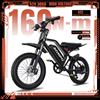 DEEPOWER Bici Elettrica DEEPOWER V21 Adulti - Motore Alta Coppia 160 N·m, Batteria 52V 30Ah Rimovibile, Pneumatici Fat All-Terrain 17"×4.0", Freni Disco Idraulici 7 Vel., Off-Road & Urbana