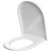 Sofetiy max Sedile WC Forma D 46 x 37 cm Bianco Copertura Totale Duroplast Coperchio Wc con Chiusura Rallentata e Sgancio Rapido Robusto Heavy Duty 250kg Antigraffio Resistente
