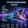 SOYO Monitor Portatile da 15,6 Pollici 60Hz Utilizzato per Computer Portatile/Xbox/PS5/Switch/TV Box/PC Cellulare Monitor LCD Esterni SOYO SY15FN60