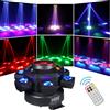 DJ AiK Faro mobile da 150W con luce laser RG, luce da palco DMX, luce da discoteca RGB, barra rotante per feste