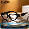 FELRES Occhiali da Vista con Montatura Sottile Anti Luce Blu, Stile Cat Eye per Donne, Occhiali da Guida per Miopia -0.5 -0.75 a -6.0