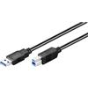 Zarivy Cavo USB 3.0 A-B da 2 m, nero, trasferimento dati veloce, connettività versatile per stampanti e dispositivi elettronici.