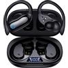 CAPOXO Cuffie Bluetooth Sport 5.3 con Gancio Orecchio, 96 Ore, ANC -30dB | Auricolari IPX7 Impermeabili, Mic ENC, Bassi Profondi, Display LED, Ideali per Running, Palestra e Outdoor