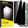 Viojrlra Privacy Pellicola Protettiva per Google Pixel 8 Vetro Temperato,Anti-Spy Durezza 9H Ultra Resistente Anti Graffio Anti-Impronte Vetrino Protettivo,Senza Bolle,HD,2 Pezzi