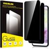 Viojrlra Privacy Pellicola Protettiva per Samsung Galaxy A35 5G Vetro Temperato,Anti-Spy Durezza 9H Ultra Resistente Anti Graffio Anti-Impronte Vetrino Protettivo,Senza Bolle,HD,2 Pezzi