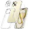 FLLAO 4 in 1 Cover per iPhone 15 Plus 6.7", Trasparente | 2 Pellicola Vetro Temperato e 1 Fotocamera Protettiva, Cuscino d'aria integrato, Antiurto Antigraffio Custodia