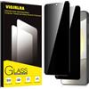 Viojrlra Privacy Pellicola Protettiva per Samsung Galaxy S24 5G Vetro Temperato,Anti-Spy Durezza 9H Ultra Resistente Anti Graffio Anti-Impronte Vetrino Protettivo,Senza Bolle,HD,2 Pezzi