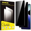 Viojrlra Privacy Pellicola Protettiva per Xiaomi Redmi Note 14 Pro 5G/4G/Poco X7 5G Vetro Temperato,Anti-Spy Durezza 9H Resistente Anti Graffio Anti-Impronte Vetrino Protettivo,Senza Bolle,HD,2 Pezzi