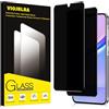 Viojrlra Privacy Pellicola Protettiva per Samsung Galaxy A15 5G/4G Vetro Temperato,Anti-Spy Durezza 9H Ultra Resistente Anti Graffio Anti-Impronte Vetrino Protettivo,Senza Bolle,HD,2 Pezzi