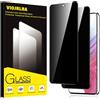 Viojrlra Privacy Pellicola Protettiva per Samsung Galaxy A53 5G Vetro Temperato,Anti-Spy Durezza 9H Ultra Resistente Anti Graffio Anti-Impronte Vetrino Protettivo,Senza Bolle,HD,2 Pezzi