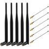Gbformat Antenna LoRa 868 MHz 5 dBi SMA maschio 195 mm + cavo femmina IPEX per tastiera mesh, ESP32 OLED, HTCC-AB02S, 50 Ω, VSWR < 1,5 (5 pezzi)