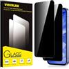 Viojrlra Privacy Pellicola Protettiva per Google Pixel 9a 5G Vetro Temperato,Anti-Spy Durezza 9H Ultra Resistente Anti Graffio Anti-Impronte Vetrino Protettivo,Senza Bolle,HD,2 Pezzi