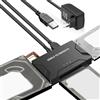 Pixelure 5Gbps USB3.0 a SATA IDE Adattatore per Disco Rigido Convertitore SATA&IDE, Adattatore USB3.0 IDEeSATA per Unità HDD o SSD da 2,5 e 3,5 Pollici, CD-ROM, CD-RW, DVD-RW
