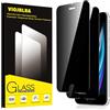 Viojrlra Privacy Pellicola Protettiva per iPhone SE 2020/SE 2022/7/8 Vetro Temperato,Anti-Spy Durezza 9H Ultra Resistente Anti Graffio Anti-Impronte Vetrino Protettivo,Senza Bolle,HD,2 Pezzi