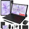 VELVDIVA Tablet 11 Pollici Android 16, 36 GB RAM + 512 GB ROM (TF 2 TB), Octa-Core 2,0 GHz, Widevine L1, 4G LTE, 5GWiFi/4GLTE, 8000 mAh, 8+13 MP/GPS/BT5.0, con Tastiera e Mouse, Grigio