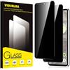 Viojrlra Privacy Pellicola Protettiva per Google Pixel 7a 5G Vetro Temperato,Anti-Spy Durezza 9H Ultra Resistente Anti Graffio Anti-Impronte Vetrino Protettivo,Senza Bolle,HD,2 Pezzi