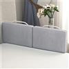 UISEBRT - 2 Sponde di protezione anticaduta per lettino bambini, 50 cm, altezza regolabile con 5 fori, sponda adatta per letto matrimoniale e lettino dei bambini (100 cm, lino grigio)