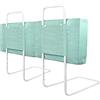 UISEBRT - 2 Sponde di protezione anticaduta per lettino bambini, 60 cm, altezza regolabile con 5 fori, sponda adatta per letto matrimoniale e lettino dei bambini (120cm, verde acquamarina)