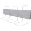 UISEBRT - Sponda di protezione per letto, 3 pezzi, 50 cm, protezione anticaduta, per bambini, 5 fori, regolabile in altezza, protezione di sicurezza, per neonati, bambini e ragazzi, 150 cm, grigio