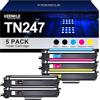 KEENKLE TN247 TN243CMYK Compatibili per Brother TN-243CMYK TN243 5-Pack | TN247 TN-243CMYK, Compatibile per Toner Brother DCP-L3550CDW, MFC-L3750CDW, L3730CDN, L2710DW, L3770CDW, HL-L3270CDW, L3210CW