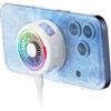 Black Shark FunCooler 6 Raffreddatore Magnetico per Telefono per Gaming, Ventola di Raffreddamento Portatile con Luce RGB, Radiante per Telefono Controllato da App per Serie Magnetica iPhone(Bianco)
