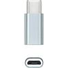 Nano Cable Nanocable 10.02.0011 - Adattatore USB-C verso Micro USB, USB-C/M-M-Micro B/H, Alluminio, Grigio