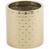 Vaso Rotondo Cilindrico in Metallo con Texture a Intreccio H30 D30 Oro - EDG Enzo De Gasperi