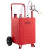 VEVOR Serbatoio Carburante Carrellato da 75,7 L Acciaio al Carbonio Rosso, Serbatoio per Carburante Portatile con Pompa Manuale e 2 Ruote, per Benzina e Diesel, per Auto, Tosaerba, ATV, Barche e Moto