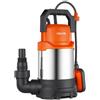 VEVOR Pompa Sommergibile 750 W per Piscina Portata max 20000 L/h Portatile Pompa Sommersa per Svuotamento di Piscine, Drenaggio Laghetti da Giardino, Impermeabile IPX8, con Interrutore a Galleggiante