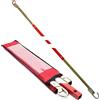 Wiltec Barra di traino Wiltec 3 pezzi 180 cm fino a 2,5 t, aiuto al traino Barra di traino in acciaio con colore di segnalazione, strisce riflettenti e borsa