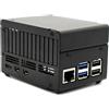 Raspberry Alloggiamento KKSB per Raspberry Pi 5 , adatto per HAT NVMe, alluminio, anodizzato, sabbiato, nero