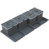 ELLETIPI Metropolis ptc22 12050 1 F C10 PPV, contenitore per rifiuti, cassetto per la raccolta differenziata, grigio