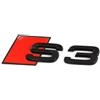 Audi 8Y0071804, scritta "S3", colore nero, accessorio per tuning, edizione esclusiva "Black", emblema