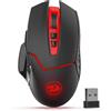 Redragon Mouse da gioco wireless Redragon M690-1, con regolazione DPI, 2 tasti laterali, 2400 DPI, design ergonomico, 8 tasti, colore nero