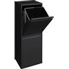 ARREGUI Basic CR206-B: Sistema di raccolta differenziata in acciaio | Contenitore per rifiuti con 2 scomparti, ideale per la cucina
