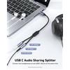 BENFEI, adattatore splitter USB-C con doppia uscita da 3,5 mm, per condividere musica e film con due persone, compatibile con i