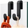 Minismus Ganci Appendi Accappatoio, Silicone, Senza Forare, Nero Set da 2