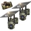 LEMNOI 2 pezzi Fotocamera da caccia, 4G Fototrappola Solare con Scheda SIM Preinstallato, Telecamera Solare 2K PTZ Esterna con Pannello Solare, Visione Notturna a Colori, Rilevamento PIR