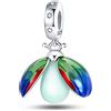 TINSLO Bead Charm Ciondolo Argento Sterling 925 con Cubic Zirconia Pendenti per Pandora Braccialetti, Compatibile con Braccialetti e Collane europei