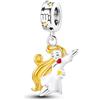 TINSLO Bead Charm Ciondolo Argento Sterling 925 con Cubic Zirconia Pendenti per Pandora Braccialetti, Compatibile con Braccialetti e Collane europei