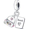 TINSLO Bead Charm Ciondolo Argento Sterling 925 con Cubic Zirconia Pendenti per Pandora Braccialetti, Compatibile con Braccialetti e Collane europei