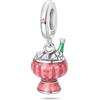 TINSLO Bead Charm Ciondolo Argento Sterling 925 con Cubic Zirconia Pendenti per Pandora Braccialetti, Compatibile con Braccialetti e Collane europei