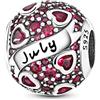 TINSLO Bead Charm Ciondolo Argento Sterling 925 con Cubic Zirconia Pendenti per Pandora Braccialetti, Compatibile con Braccialetti e Collane europei