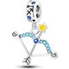 TINSLO Bead Charm Ciondolo Argento Sterling 925 con Cubic Zirconia Pendenti per Pandora Braccialetti, Compatibile con Braccialetti e Collane europei